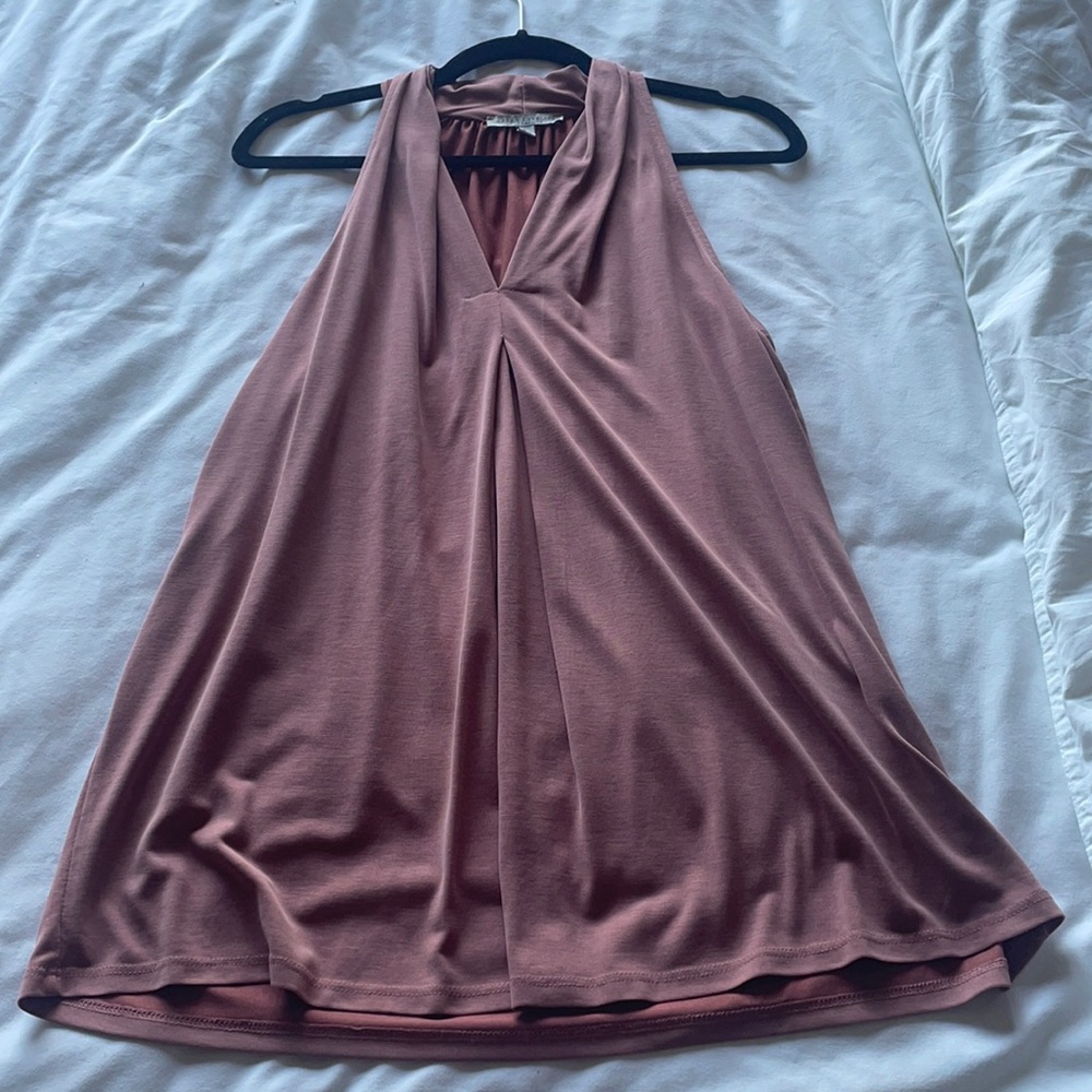Blush flowy tank top